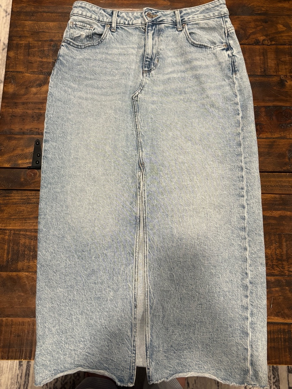 Classic Light Wash Denim Skirt - M Jeans by Maurices